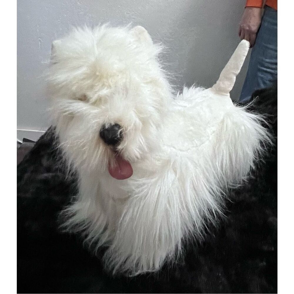 VINTAGE LARGE Westie Westland  Terrier Plush Dog JOUETS BERGER Made‎ In France